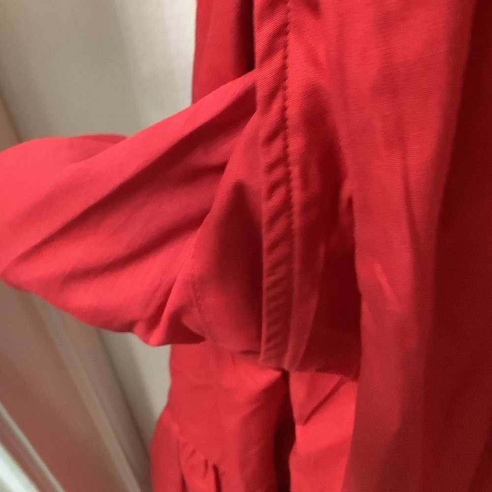 Abercrombie & Fitch Red Puff-Sleeve Fit-and-Flare Dress - Picture 4 of 6